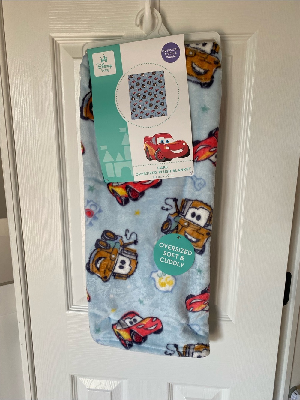 Disney Pixar Cars Lightning McQueen and Mater Oversized Plush Blanket - New